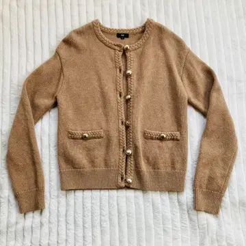 PLST 베이지 니트 가디건 S 베이지