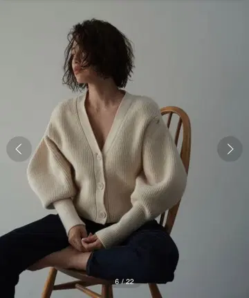 [ 12/26까지 ] ETRE TOKYO 퍼프 슬리브 니트 가디건