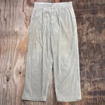 90s 굵은 폭 코듀로이 2턱 와이드 슬랙스 VINTAGE 그레이지