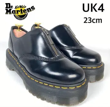 닥터마틴 블랙 통굽 센터 지퍼 로퍼 UK4 23cm