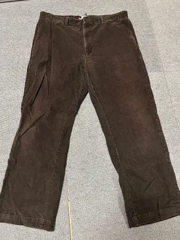 CHAPS 다크 브라운 코듀로이 스트레이트 팬츠