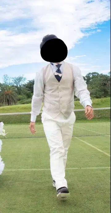 YNS 웨딩 턱시도 화이트 S 사이즈