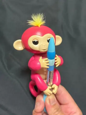 몽키형 펜 홀더 핑크