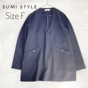 SUMI STYLE V넥 튜닉 상의 블라우스 셔츠 블랙