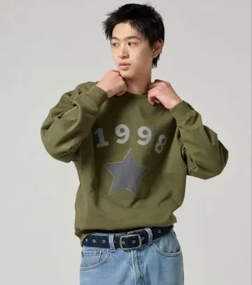 tina:jojun 트레이닝복 별 카키