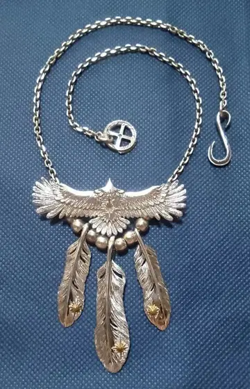 SAAD 사드 이글 페더 체크 태양신 SILVER 925