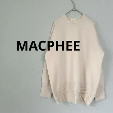 MACPHEE 라무 캐시미어 크루넥 니트 아이보리 M