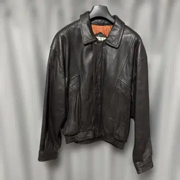 90s 라무 가죽 자켓 짙은 갈색 양가죽 M