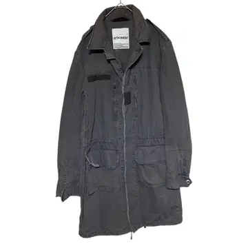 attachment 바이오 스톤 가공 밀리터리 코트