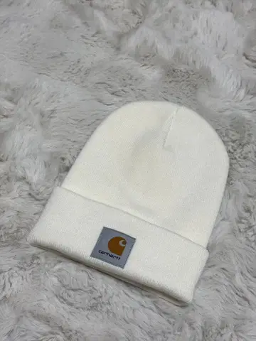 Carhartt 화이트 니트 모자