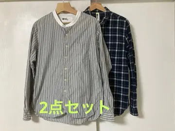 MHL, 스트라이프 긴팔 셔츠 스트라이프 셔츠 2점
