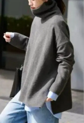 저널 스탠다드 울 캐시미어 하이넥 니트 풀오버