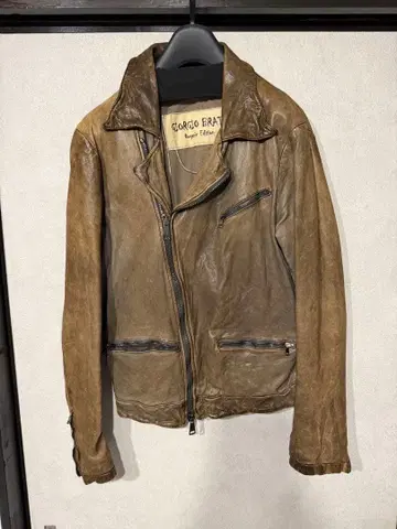 GiorgioBratoOrganicEdition 가죽 라이더 자켓