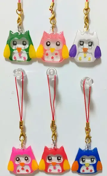올빼미 레진 스트랩 컬러풀 핸드메이드 6개 세트