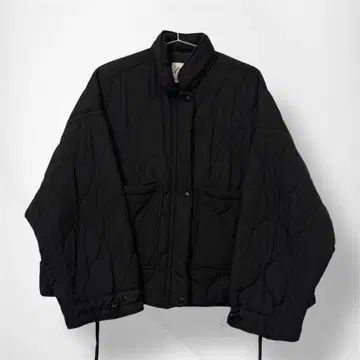 ZARA 퀼팅 자켓 라이트 다운 블랙