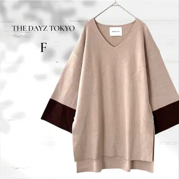 [새상품급] THE DAYZ TOKYO / 바이컬러 롱 니트 V넥