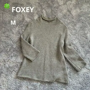 폭시 터틀넥 스웨터 그레이 캐시미어 100 M