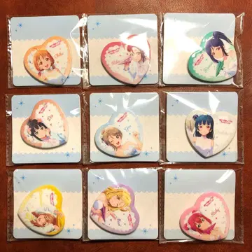 러브 라이브! 선샤인!! 하트형 캔뱃지 전 9종 풀컴프 세트