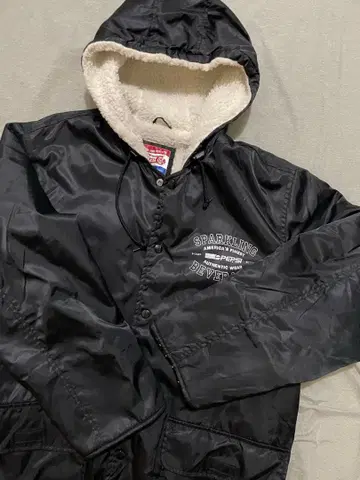 PEPSI 펩시 나일론 자켓 90s 보아 후드 부착 아우터 아메카지