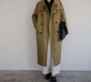 엔폴드 샴브레이 개버 오버 빅 트렌치코트