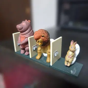 동물 화장실 피규어 세트