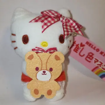 헬로키티 최애 컬러 마스코트 키링 빨간색