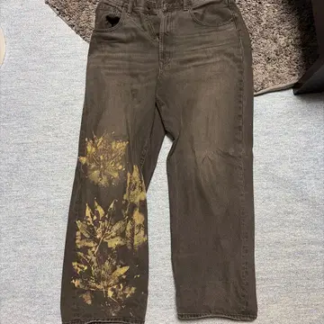 리얼 트리 다크 브라운 데님 팬츠