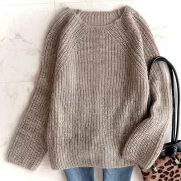 Whim Gazette 윔 가젯 라메 모헤어 니트 베이지