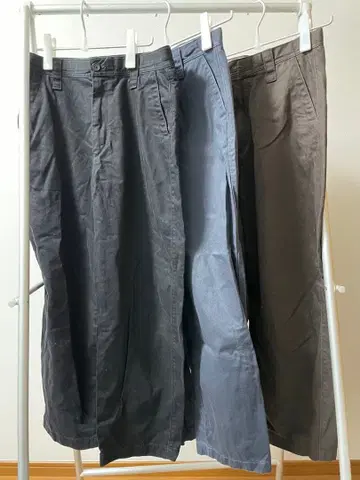 유니클로 U 와이드 핏 치노 3종 세트 UNIQLO U