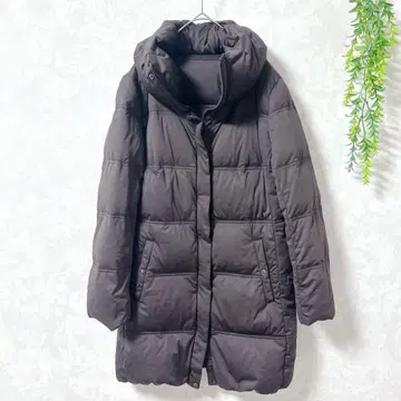 [폴 뷰레] 롱 다운 코트/따뜻한/9AR/다크 브라운