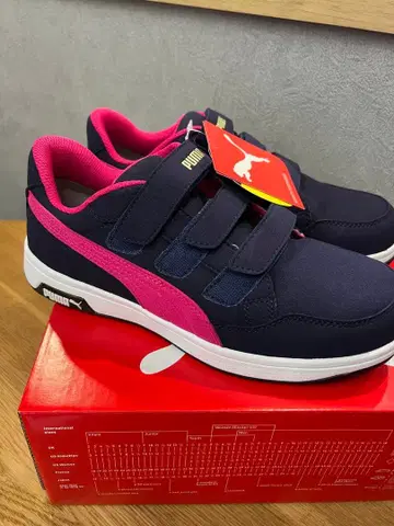 PUMA 네이비/핑크 안전화 벨크로