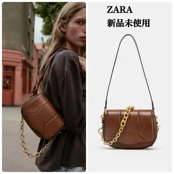 완판템 ZARA 체인 백 택 포함 새상품 브라운