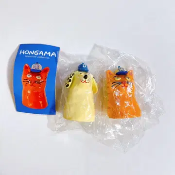 HONGAMA miniature collection CAT DOG 2개