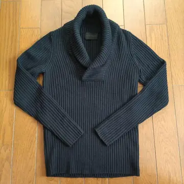 하시모토 준 네이비 리브 스웨터 풀오버 가디건