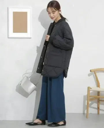 nano universe 퀼팅 블루종 빅