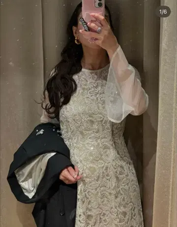 ANDRESD/leaf embroidery back designdress