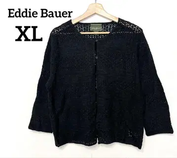 Eddie Bauer 손뜨개질풍 가디건 [ XL ] 블랙 여성용 겉옷