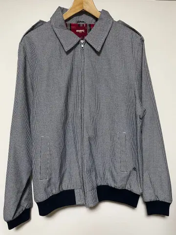 merc LONDON 하운드투스 체크 무늬 하링턴 자켓