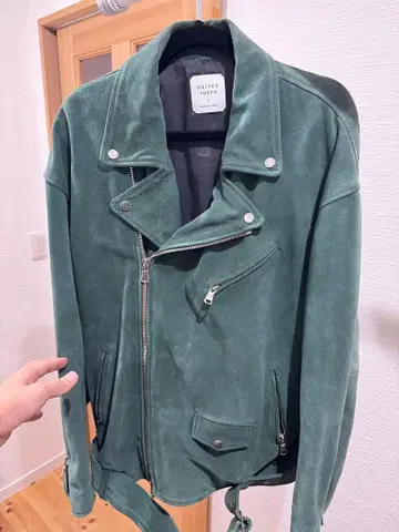 UNITED TOKYO 더블 라이더 자켓 3 그린