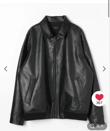 GLOBAL WORK 인조 가죽 블루종/CLEAN MODE M 사이즈