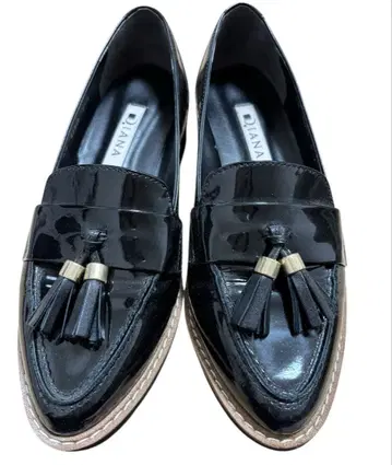 DIANA 다이애나 태슬 로퍼 블랙 21.5cm 에나멜