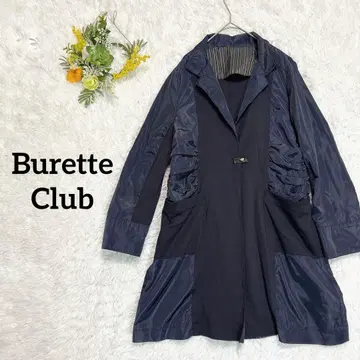 [ 퓨레 클럽 ] 여성 빈티지 코트 레트로 롱 라이트 아우터 이소재 믹스