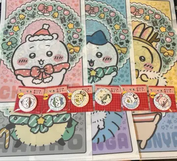 치이카와 세븐일레븐 콜라보 클리어 파일과 캔 거울 컴플리트 세트