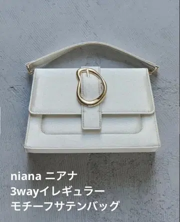 오늘 한정 가격 niana 3way 불규칙 모티브 새틴 백