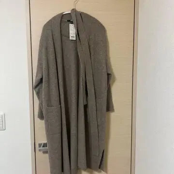베이지 롱 가디건 S