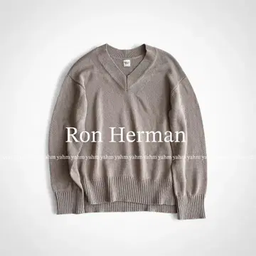 새상품급 Ron Herman 론 헤르만 V넥 코튼 니트 베이지