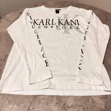 칼 카니 화이트 긴팔 티셔츠 M