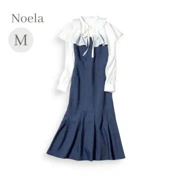 [ 2way ] Noela 노엘라 데님 머메이드 원피스 블루 M 긴팔