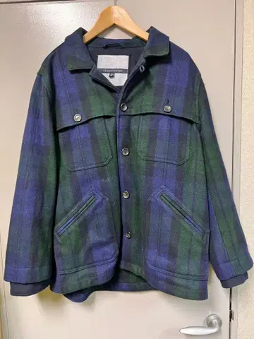TOMMY HILFIGER 울 자켓 XL 체크 무늬 아우터