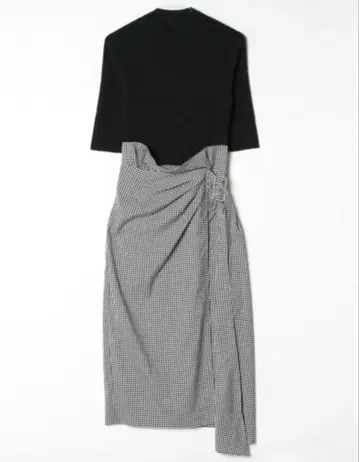 FRAY I.D 니트 콤비 원피스